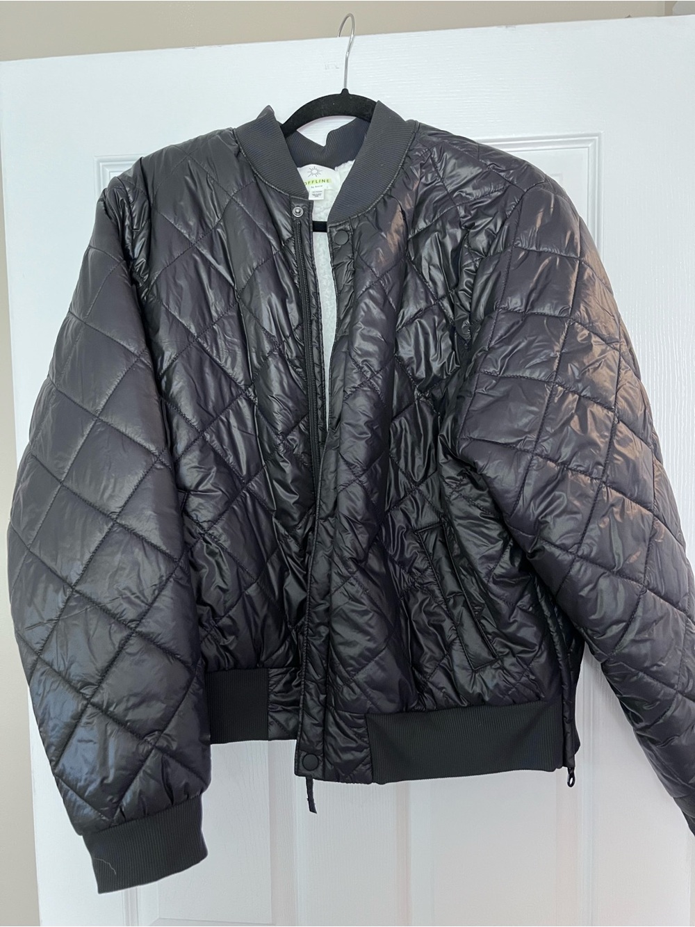 Women’s Black Quilted Bomber Jacket - Lightweight Insulated Jacket